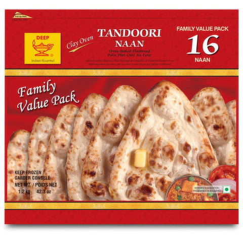 Deep Tandoori Naan 16 Pieces