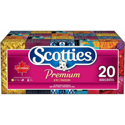 Scotties Premium 2 Ply Facial Tissues 126 Count