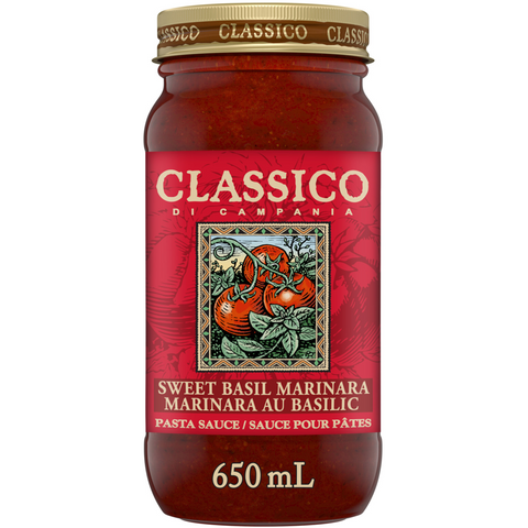 Classico Sweet Basil Marinara Spaghetti Pasta Sauce 650ml