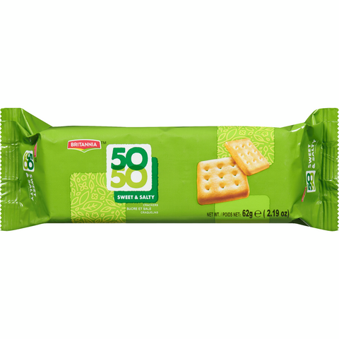 BRITANNIA 50-50 BISCUIT 62G