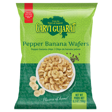 Garvi Gujarat Pepper Banana Chips 180g