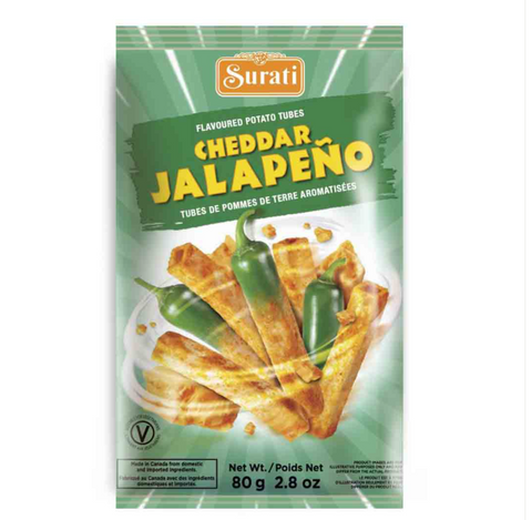 Surati Cheddar Jalapeno Tubes 80g