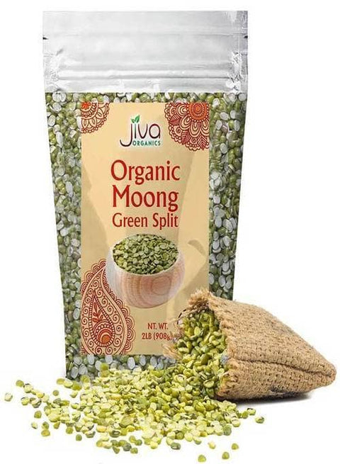 Jiva Organic Green Moong Dal Split 2lb